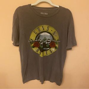 Lucky Brand Distressed Guns N Roses Rock Band T Shirt Large